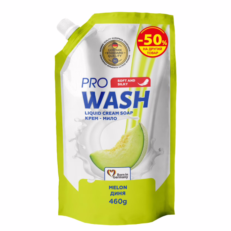Набор бытовой химии Pro Wash Жидкое крем-мыло Дыня 460 г + Средство для мытья посуды Лимон 460 г (4262396149022)
