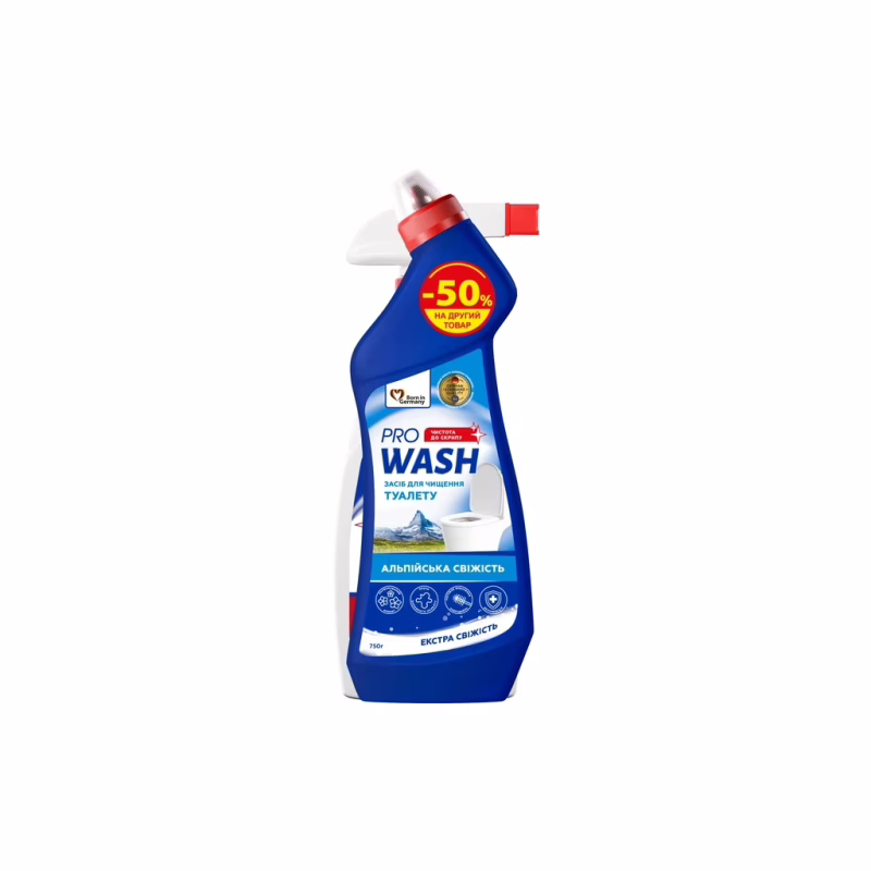 Набор бытовой химии Pro Wash Средство для унитаза Альпийская свежесть 750 г + Средство для удаления жира 500 г (4262396149039)