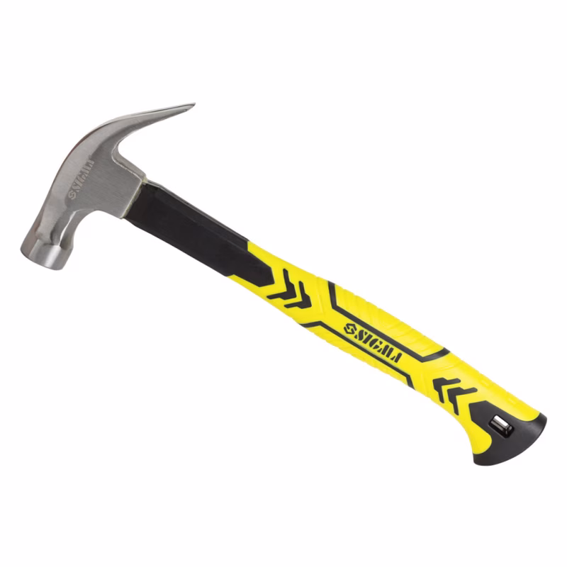 Молоток Sigma з цвяходером 450г фібергласова ручка (магніт) (4315011)