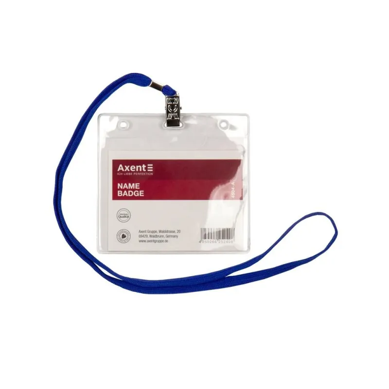 Бейдж Axent horizontal 11,6*9,2cm, string, clear (4504-А)