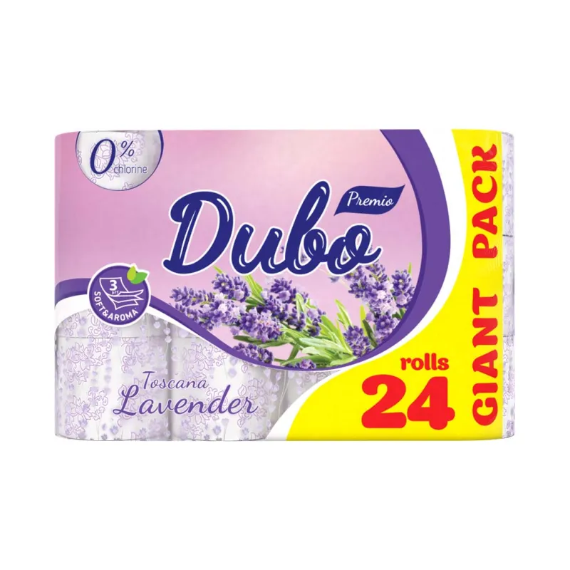 Туалетний папір Диво Premio Toscana Lavender 3 шари 24 рулони (4820003837733)