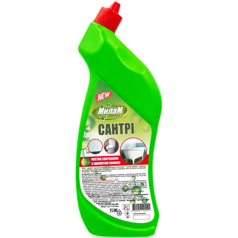 Рідина для чищення ванн Мілам Chemical Сантрі Лимон 1 л (4820152291141)
