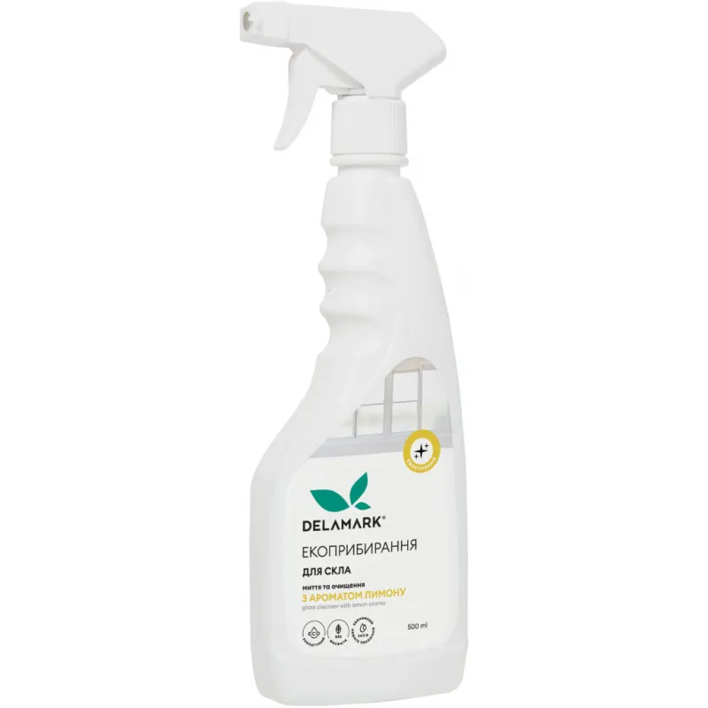 Засіб для миття скла DeLaMark з ароматом лимону 500 мл (4820152330628)