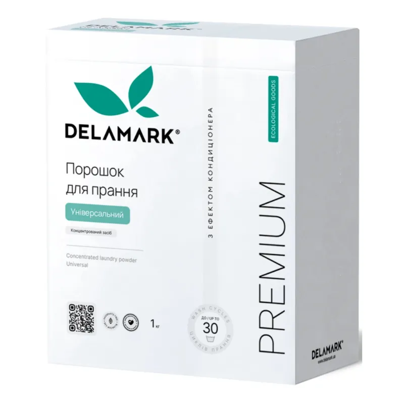 Пральний порошок DeLaMark Premium Line Universal з ефектом кондиціонера 1 кг (4820152330963)