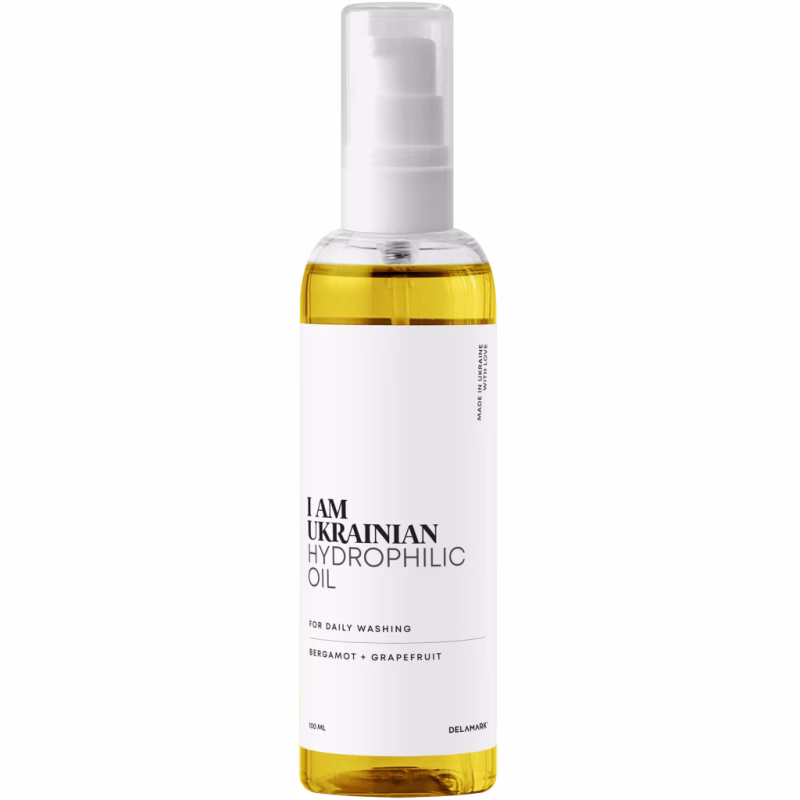 Гідрофільна олія DeLaMark I Am Ukrainian Оливкова для щоденного вмивання Бергамот + Грейпфрут 100 мл (4820152333506)