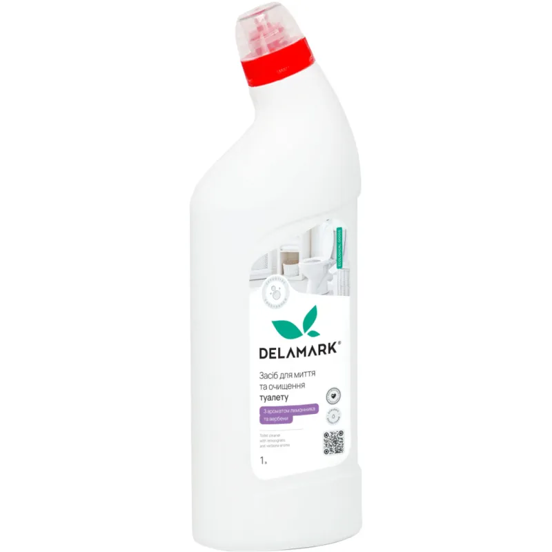 Засіб для чищення унітазу DeLaMark Лимонник та вербена 1 л (4820152333704)
