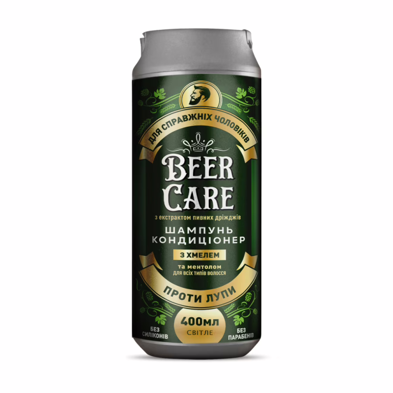 Шампунь Beer Care З хмелем та ментолом Проти лупи 400 мл (4820164641965)