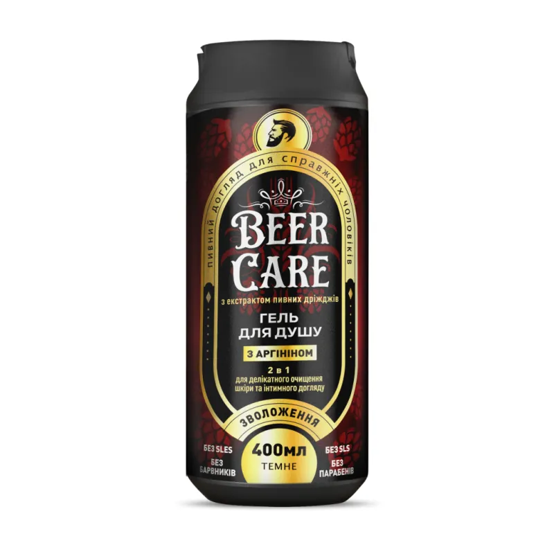 Гель для душу Beer Care 2 в 1 З аргініном Зволоження 400 мл (4820164642009)