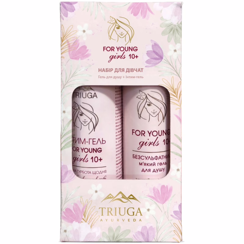 Набір косметики Triuga Ayurveda For Young Girls Гель для душу 250 мл + Інтим гель 300 мл (4820164642054)
