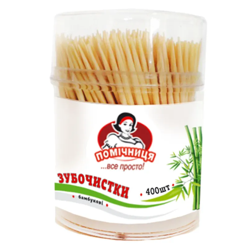 Зубочистки Помічниця Бамбуковые 400 шт. (4820164966655)