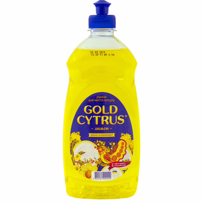 Средство для ручного мытья посуды Gold Cytrus Лимон 500 мл (4820167000240)