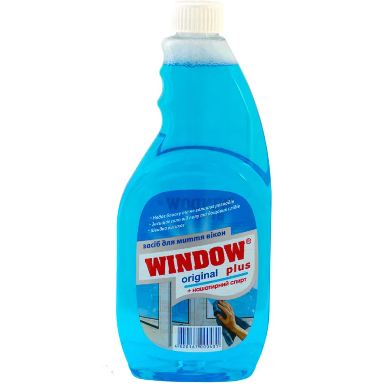 Засіб для миття скла Window Plus З нашатирним спиртом запаска 500 мл (4820167000431)