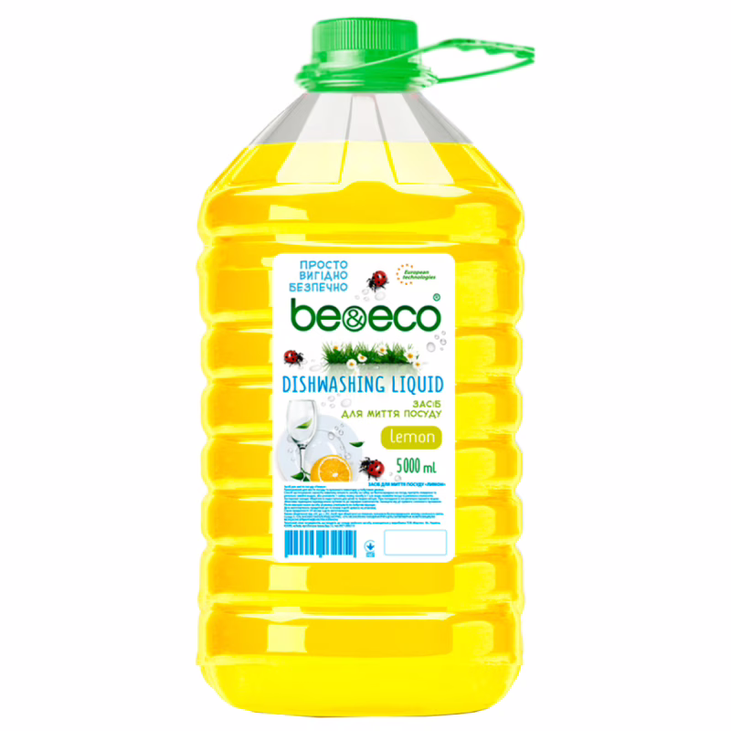 Средство для ручного мытья посуды Be&Eco Лимон 5 л (4820168433412)