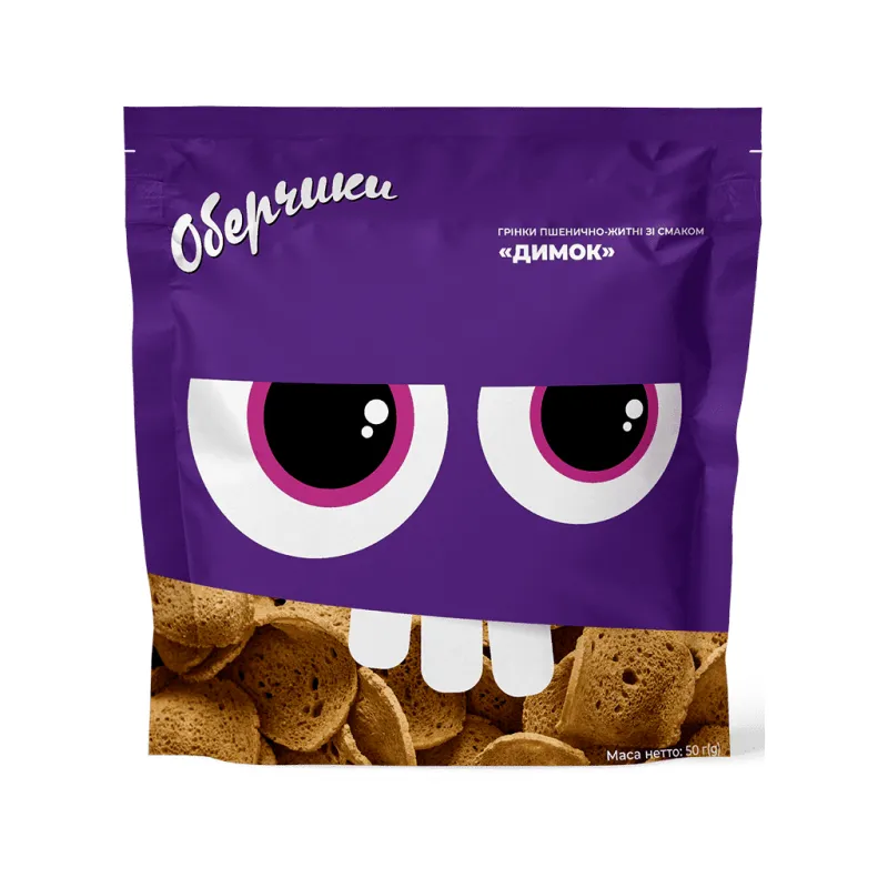 Сухарики Обертоси пшенично-житні зі смаком Димка 50 г (4820173480647)