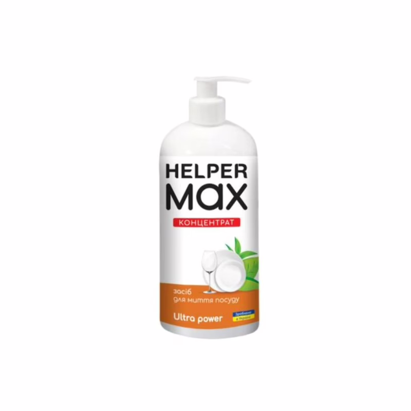 Средство для ручного мытья посуды Helper Max Ultra Рower Концентрат 1 л (4820183972095)