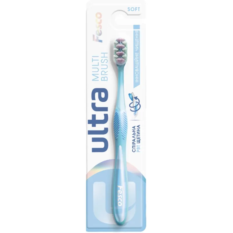 Зубна щітка Fesco Ultra Multi Brush Soft Блакитна (4820204702083)