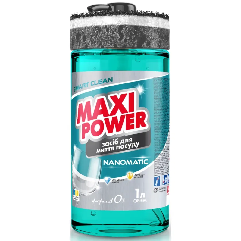 Средство для ручного мытья посуды Maxi Power Nanomatic 1 л (4820204703400)