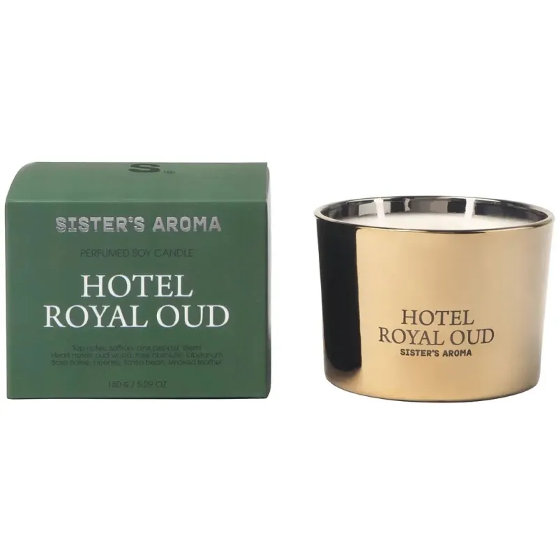 Ароматична свічка Sister's Aroma Hotel Royal Oud 150 г (4820227786152)