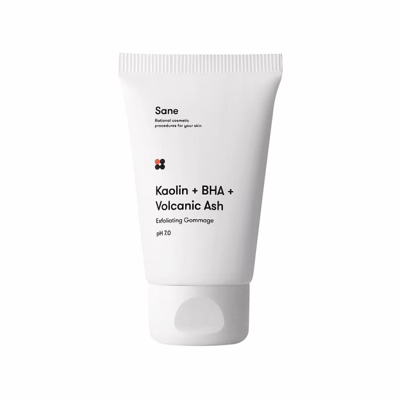 Скраб для лица Sane Kaolin + BHA + Volcanic Ash Exfoliating Gommage PH 7.0 Гомаж с салициловой кислотой 40 мл (4820266830052)