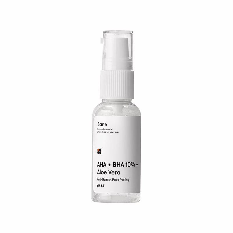 Пилинг для лица Sane С экстрактом алоэ + AHA + BHA 10% 30 мл (4820266830441)
