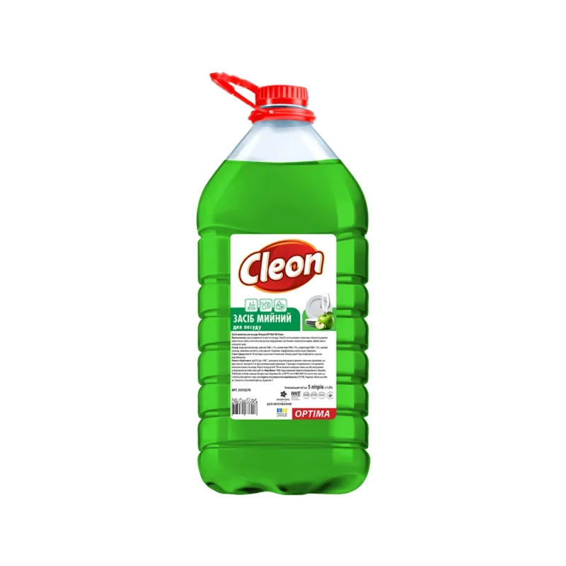 Засіб для ручного миття посуду Cleon Яблуко 5 л (4820289450206)