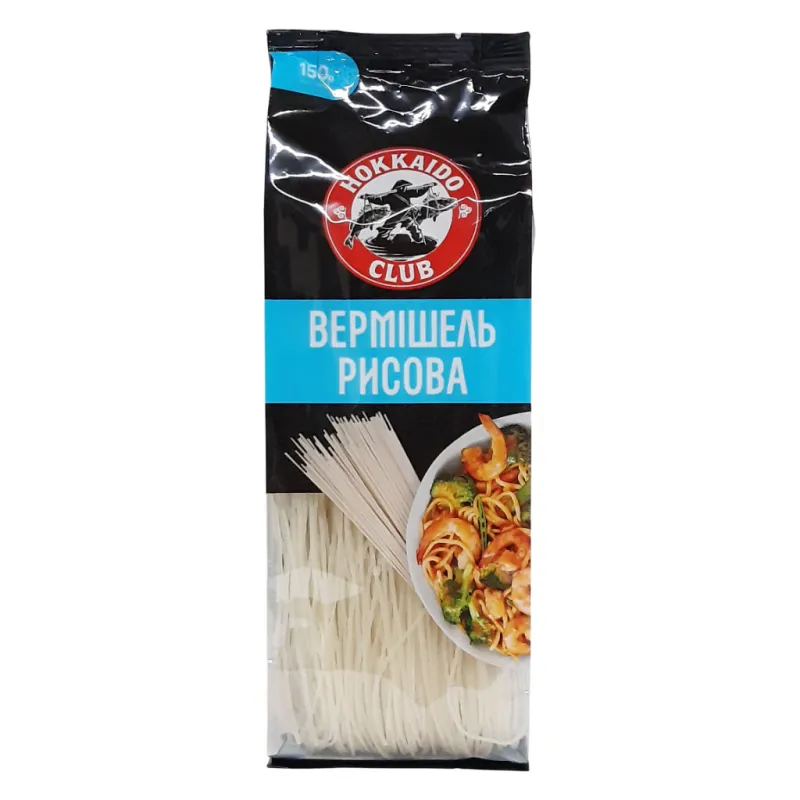Макарони Hokkaido Club Вермішель рисова 150 г (4823025900201)