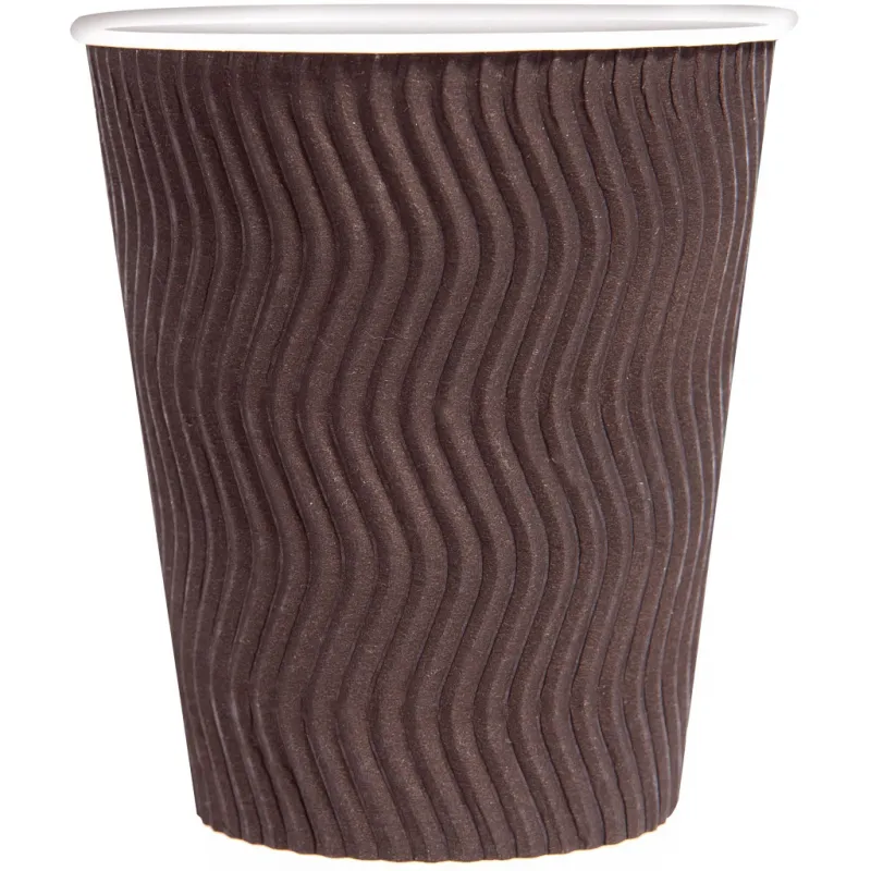 Стакани одноразові PRO service паперові Riple Коричневі 250 мл 20 шт. (4823071635003)