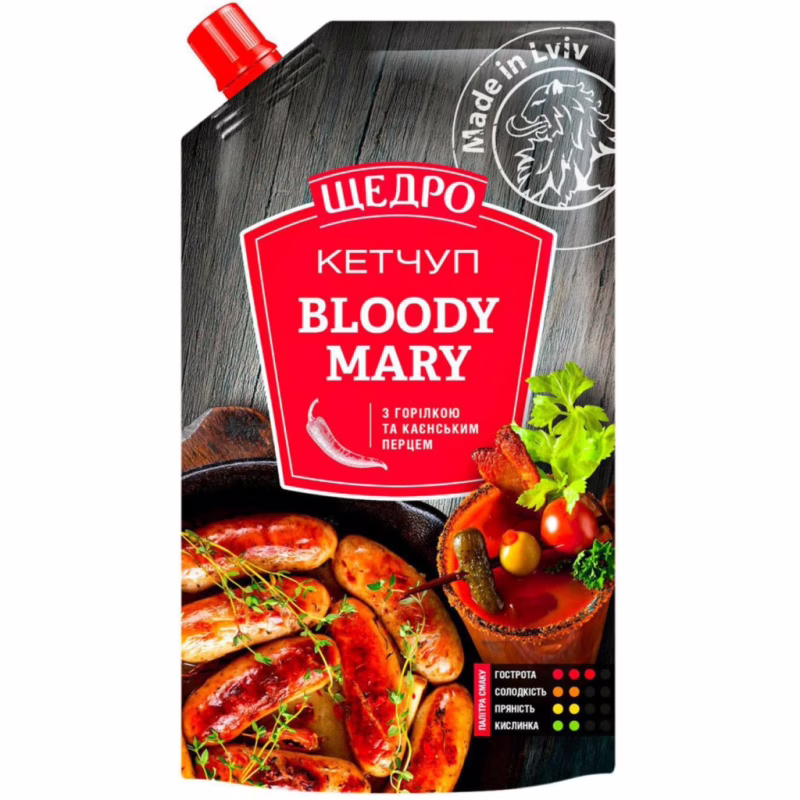 Соус Щедро Кетчуп Bloody Mary 250 г (4823097407684)