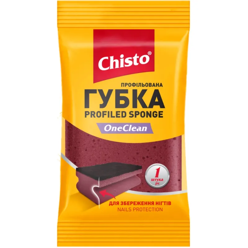 Губки кухонні Chisto OneClean Профільована 1 шт. (4823098415428)