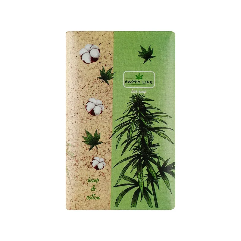 Тверде мило Happy Life Коноплі і бавовна 180 г (4823107604089)