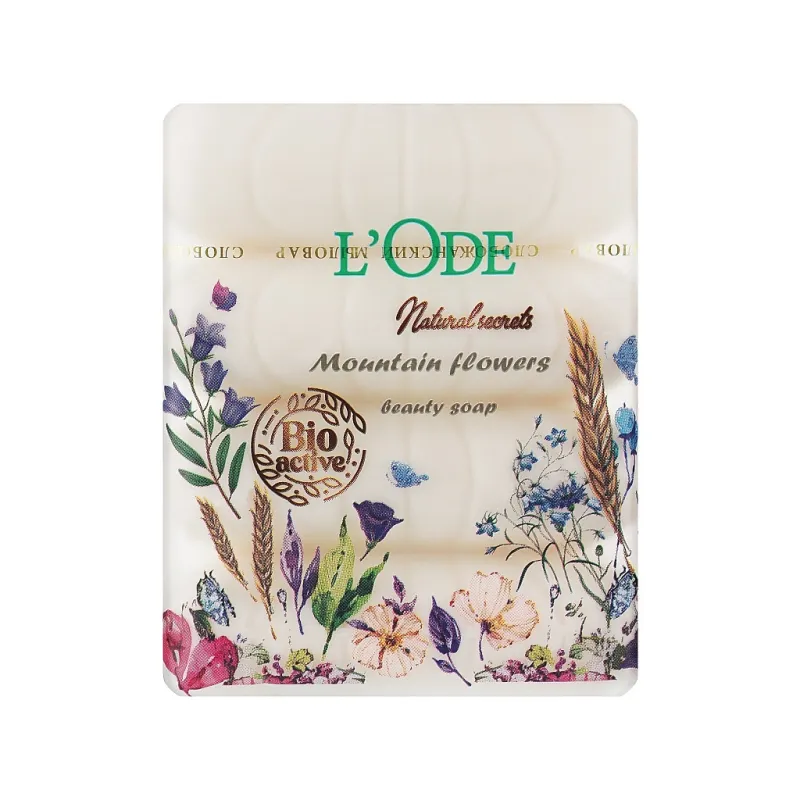 Тверде мило L'Ode Гірські квіти 4 х 60 г (4823107605321)