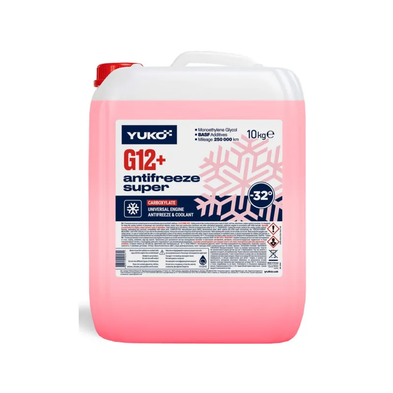 Антифриз Yuko -32 Super G12+ черв. 10л (4823110405611)