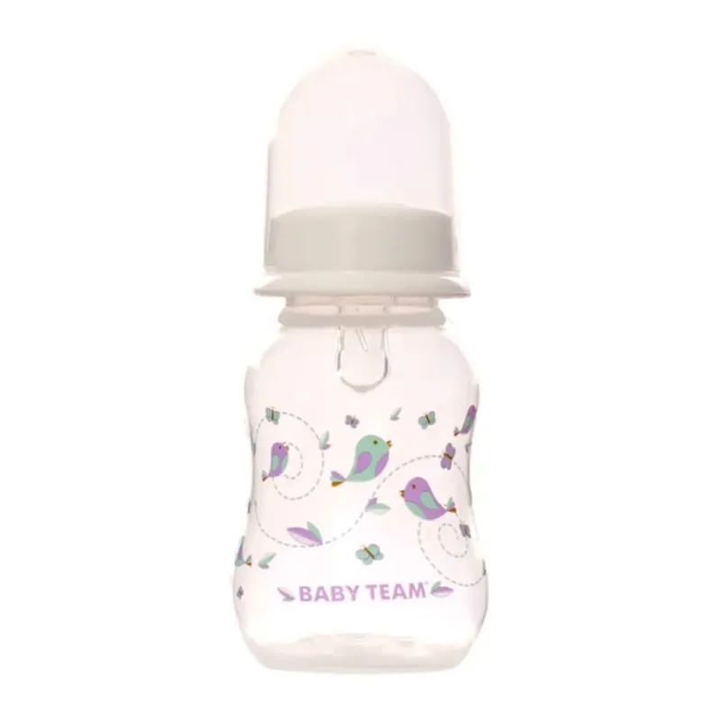 Пляшечка для годування Baby Team З силіконовою соскою 125 мл (4824428011112)