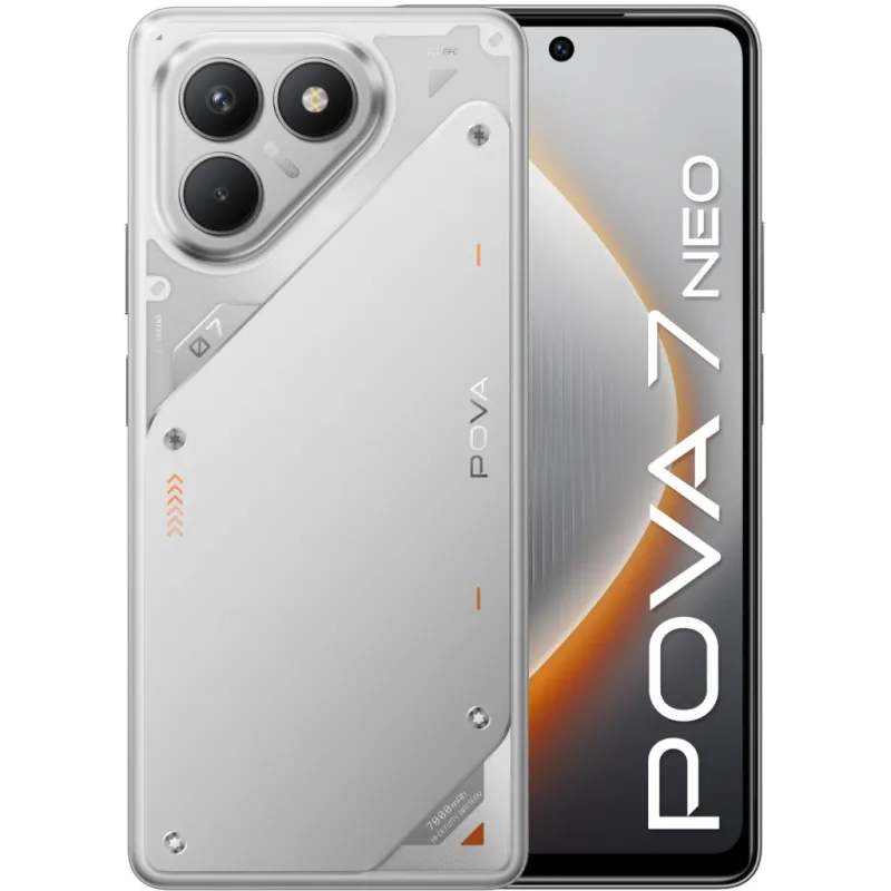 Мобільний телефон Tecno POVA 7 Neo 8/256Gb Magic Silver (4894947086816 / 4894947084270)