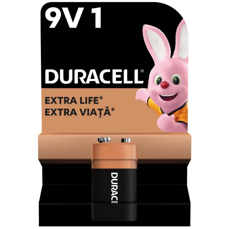 Батарейка Duracell 9V лужна 1шт. в упаковці (5000394066267 / 81483681)
