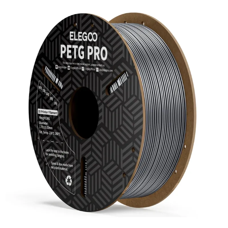 Пластик для 3D-принтера ELEGOO PETG PRO 1кг, 1.75мм, silver (50.203.0207)