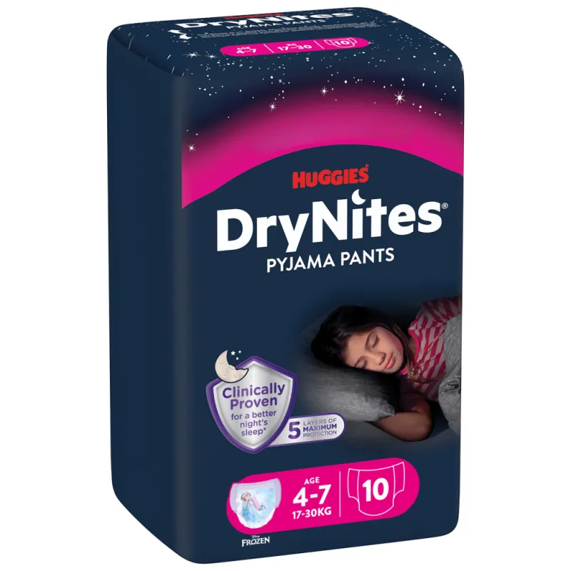 Підгузки Huggies DryNites для дівчаток 4-7 років 10 шт (5029053527581)