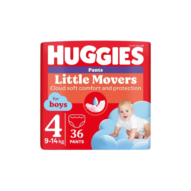 Підгузки Huggies Little Movers/Pants 4 Jumbo 9-14 кг для хлопчиків 36 шт (5029053564265)
