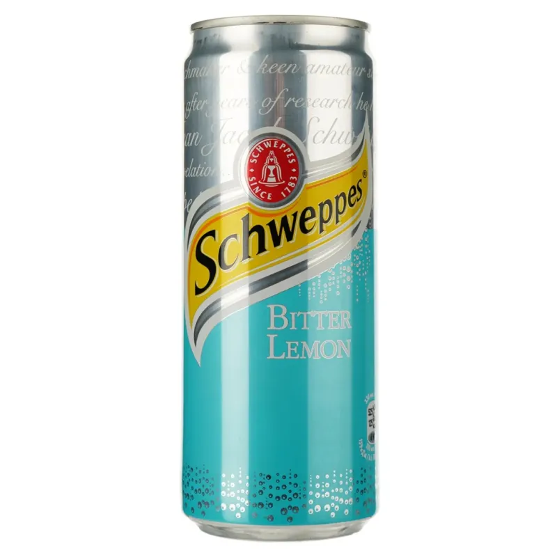 Напій Schweppes Bitter Lemon Безалкогольний сильногазований 330 мл (5449000064110)