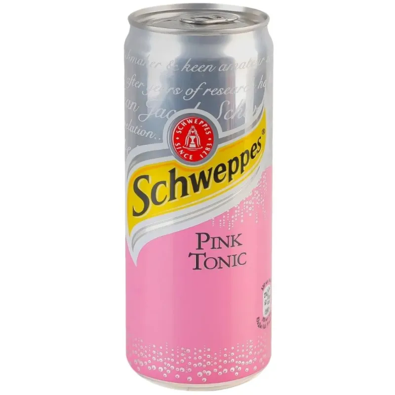 Напій Schweppes Pink Tonic Безалкогольний сильногазований 330 мл (5449000303615)