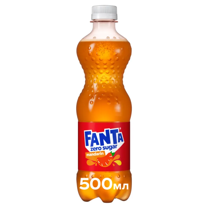 Напій Fanta Zero Sugar Безалкогольний сильногазований соковмісний Мандарин 500 мл (5449000323774)