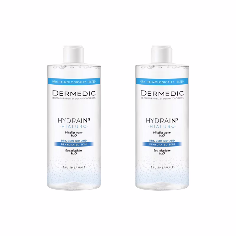 Міцелярна вода Dermedic Hydrain 3 Hialuro H2O 2 x 500 мл (5901643175801)