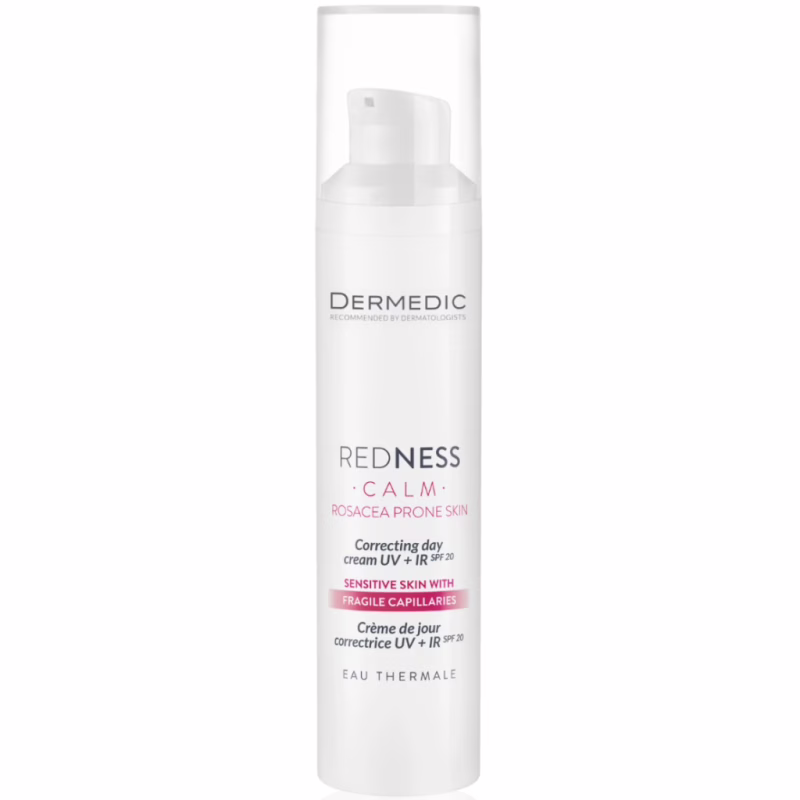Крем для лица Dermedic Redness Calm Correcting Day Cream UV+IR SPF 20 Корректирующий Дневной 40 мл (5901643176549)