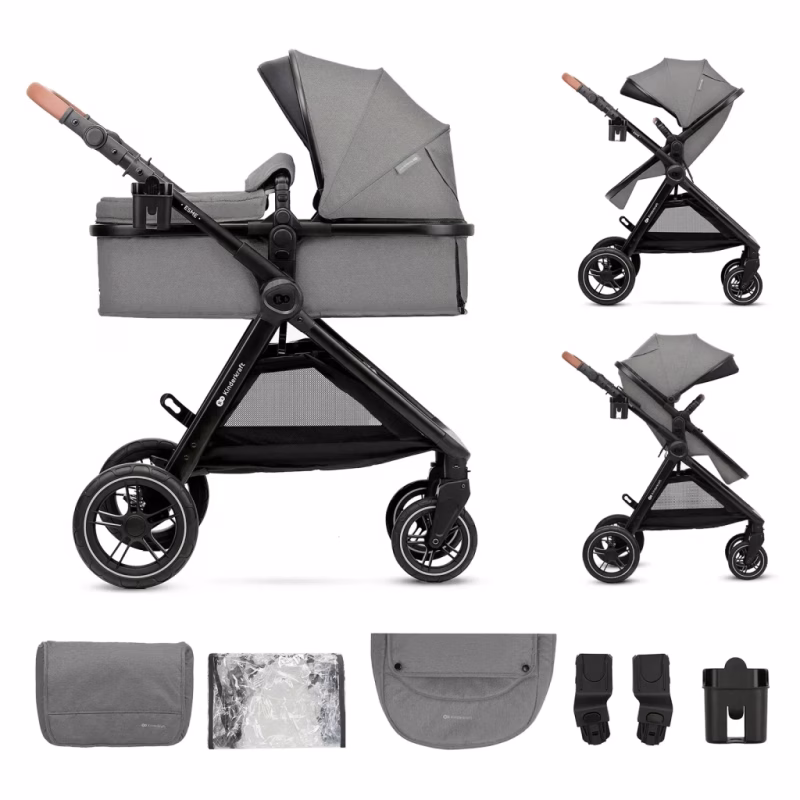Коляска Kinderkraft 2 в 1 Esme Grey (KSESME00GRY2000) (5902533929658)