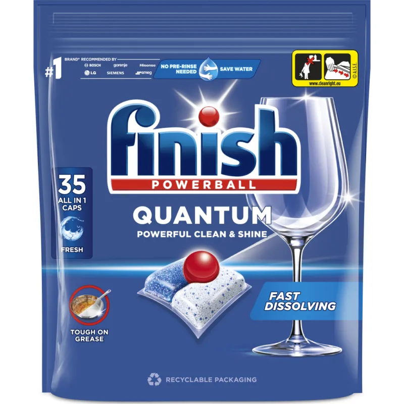 Таблетки для посудомийних машин Finish Quantum All in 1 35 шт. (5908252005215)