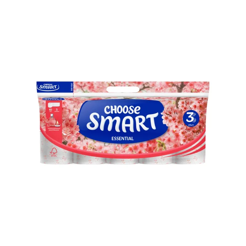 Туалетний папір Smart Tissue Essential Peach 3 шари 10 рулонів (5944582100138)