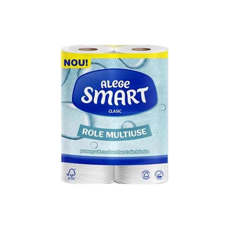 Паперові рушники Smart Tissue Classic 2 шари 50 відривів 11 м 2 рулони (5944582100282)