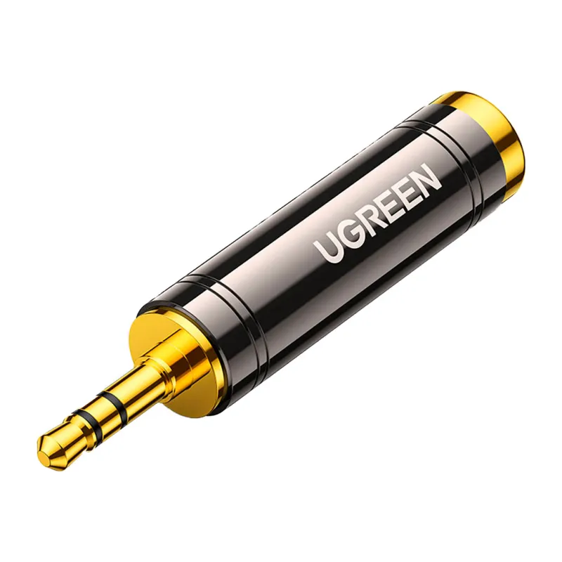 Перехідник 3.5mm M to 6.35mm F AV168 black Ugreen (60711)