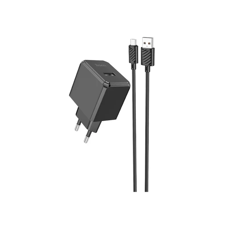 Зарядний пристрій HOCO CS11A Ocean USB + cable USB to Micro 5P 10.5W Black (6942007603584)