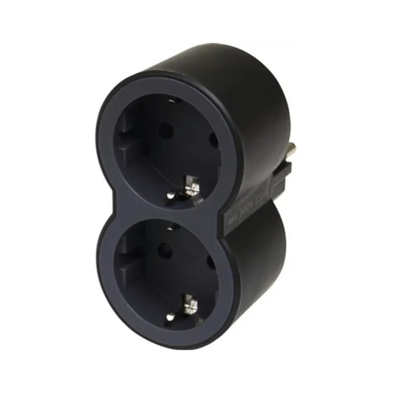 Мережевий розгалужувач Legrand Стандарт 2х2К+C передні розетки (694517)